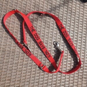 Embroidered Double Ended Lead (The Dog Says No)